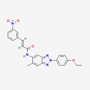 N-[2-(4-ethoxyphenyl)-6-methyl-2H-1,2,3-benzotriazol-5-yl]-3-(3-nitrophenyl)acrylamide