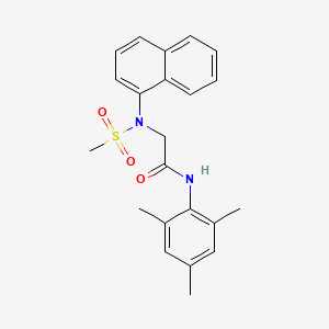 molecular formula C22H24N2O3S B3551830 N~1~-mesityl-N~2~-(methylsulfonyl)-N~2~-1-naphthylglycinamide 