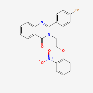 molecular formula C23H18BrN3O4 B3551857 2-(4-bromophenyl)-3-[2-(4-methyl-2-nitrophenoxy)ethyl]-4(3H)-quinazolinone 