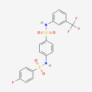 4-fluoro-N-[4-({[3-(trifluoromethyl)phenyl]amino}sulfonyl)phenyl]benzenesulfonamide