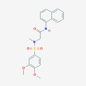 molecular formula C21H22N2O5S B3551936 N~2~-[(3,4-dimethoxyphenyl)sulfonyl]-N~2~-methyl-N~1~-1-naphthylglycinamide 