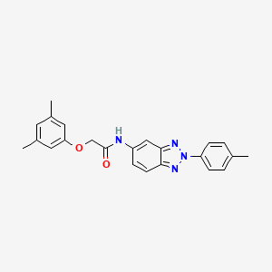 molecular formula C23H22N4O2 B3551945 2-(3,5-dimethylphenoxy)-N-[2-(4-methylphenyl)-2H-1,2,3-benzotriazol-5-yl]acetamide 