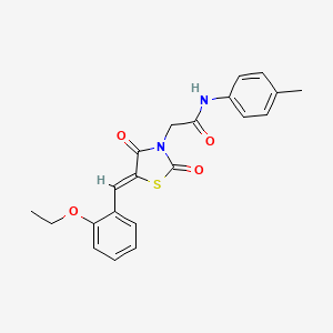 2-[(5Z)-5-(2-ethoxybenzylidene)-2,4-dioxo-1,3-thiazolidin-3-yl]-N-(4-methylphenyl)acetamide