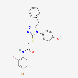 2-{[5-benzyl-4-(4-methoxyphenyl)-4H-1,2,4-triazol-3-yl]thio}-N-(4-bromo-2-fluorophenyl)acetamide