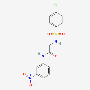 molecular formula C14H12ClN3O5S B3551962 N~2~-[(4-chlorophenyl)sulfonyl]-N~1~-(3-nitrophenyl)glycinamide 