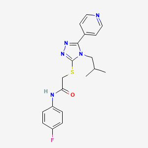 molecular formula C19H20FN5OS B3552004 N-(4-fluorophenyl)-2-{[4-isobutyl-5-(4-pyridinyl)-4H-1,2,4-triazol-3-yl]thio}acetamide 