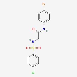 N~1~-(4-bromophenyl)-N~2~-[(4-chlorophenyl)sulfonyl]glycinamide