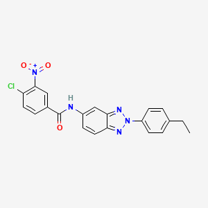 4-chloro-N-[2-(4-ethylphenyl)-2H-1,2,3-benzotriazol-5-yl]-3-nitrobenzamide