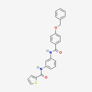 molecular formula C25H20N2O3S B3552072 N-[3-({[4-(benzyloxy)phenyl]carbonyl}amino)phenyl]thiophene-2-carboxamide 