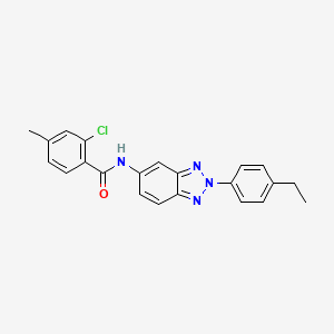 molecular formula C22H19ClN4O B3552076 2-chloro-N-[2-(4-ethylphenyl)-2H-1,2,3-benzotriazol-5-yl]-4-methylbenzamide 