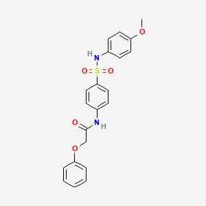 molecular formula C21H20N2O5S B3552093 N-(4-{[(4-methoxyphenyl)amino]sulfonyl}phenyl)-2-phenoxyacetamide 