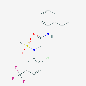 2-{N-[2-CHLORO-5-(TRIFLUOROMETHYL)PHENYL]METHANESULFONAMIDO}-N-(2-ETHYLPHENYL)ACETAMIDE