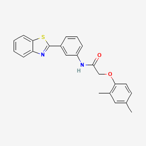 molecular formula C23H20N2O2S B3552103 N-[3-(1,3-benzothiazol-2-yl)phenyl]-2-(2,4-dimethylphenoxy)acetamide 