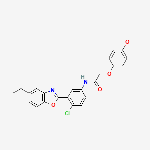 N-[4-chloro-3-(5-ethyl-1,3-benzoxazol-2-yl)phenyl]-2-(4-methoxyphenoxy)acetamide