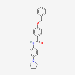 4-(benzyloxy)-N-[4-(pyrrolidin-1-yl)phenyl]benzamide