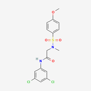 molecular formula C16H16Cl2N2O4S B3552156 N~1~-(3,5-dichlorophenyl)-N~2~-[(4-methoxyphenyl)sulfonyl]-N~2~-methylglycinamide 