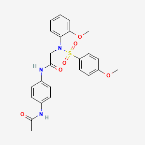 N~1~-[4-(acetylamino)phenyl]-N~2~-(2-methoxyphenyl)-N~2~-[(4-methoxyphenyl)sulfonyl]glycinamide