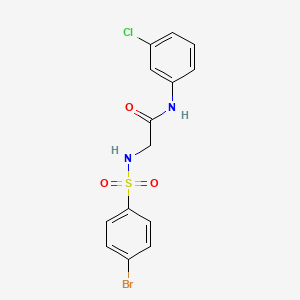 2-[(4-bromophenyl)sulfonylamino]-N-(3-chlorophenyl)acetamide