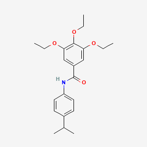 molecular formula C22H29NO4 B3552181 3,4,5-triethoxy-N-(4-isopropylphenyl)benzamide 