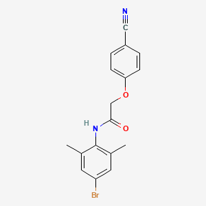 molecular formula C17H15BrN2O2 B3552183 N-(4-bromo-2,6-dimethylphenyl)-2-(4-cyanophenoxy)acetamide 