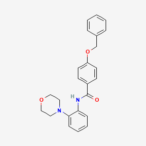 molecular formula C24H24N2O3 B3552188 4-(benzyloxy)-N-[2-(4-morpholinyl)phenyl]benzamide 