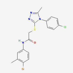 N-(4-bromo-3-methylphenyl)-2-{[4-(4-chlorophenyl)-5-methyl-4H-1,2,4-triazol-3-yl]thio}acetamide