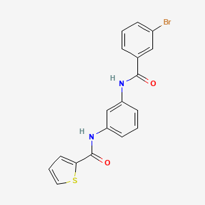 molecular formula C18H13BrN2O2S B3552208 N-{3-[(3-bromobenzoyl)amino]phenyl}-2-thiophenecarboxamide 