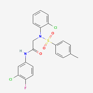 N~1~-(3-chloro-4-fluorophenyl)-N~2~-(2-chlorophenyl)-N~2~-[(4-methylphenyl)sulfonyl]glycinamide