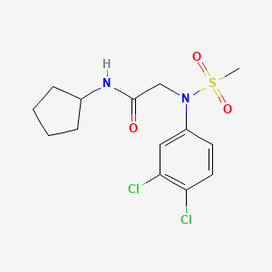 N-cyclopentyl-2-(3,4-dichloro-N-methylsulfonylanilino)acetamide