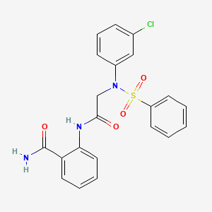 2-{[N-(3-chlorophenyl)-N-(phenylsulfonyl)glycyl]amino}benzamide