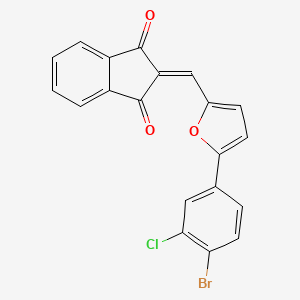 2-[[5-(4-Bromo-3-chlorophenyl)furan-2-yl]methylidene]indene-1,3-dione