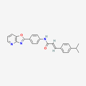 molecular formula C24H21N3O2 B3552307 3-(4-isopropylphenyl)-N-(4-[1,3]oxazolo[4,5-b]pyridin-2-ylphenyl)acrylamide 