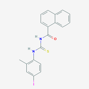 molecular formula C19H15IN2OS B3552355 N-[(4-iodo-2-methylphenyl)carbamothioyl]naphthalene-1-carboxamide 