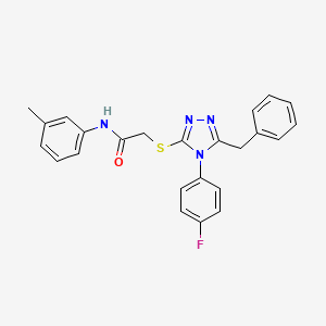 2-{[5-benzyl-4-(4-fluorophenyl)-4H-1,2,4-triazol-3-yl]thio}-N-(3-methylphenyl)acetamide