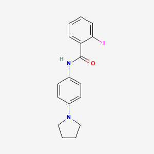 molecular formula C17H17IN2O B3552387 2-iodo-N-[4-(1-pyrrolidinyl)phenyl]benzamide 