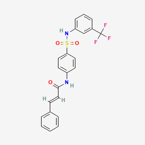 (E)-3-phenyl-N-[4-[[3-(trifluoromethyl)phenyl]sulfamoyl]phenyl]prop-2-enamide