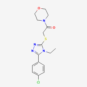 4-({[5-(4-chlorophenyl)-4-ethyl-4H-1,2,4-triazol-3-yl]thio}acetyl)morpholine