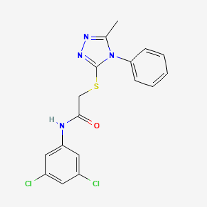 N-(3,5-dichlorophenyl)-2-[(5-methyl-4-phenyl-1,2,4-triazol-3-yl)sulfanyl]acetamide