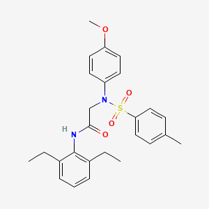 molecular formula C26H30N2O4S B3552423 N~1~-(2,6-diethylphenyl)-N~2~-(4-methoxyphenyl)-N~2~-[(4-methylphenyl)sulfonyl]glycinamide 