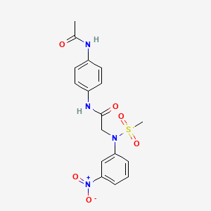 N~1~-[4-(acetylamino)phenyl]-N~2~-(methylsulfonyl)-N~2~-(3-nitrophenyl)glycinamide