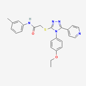 2-{[4-(4-ethoxyphenyl)-5-(4-pyridinyl)-4H-1,2,4-triazol-3-yl]thio}-N-(3-methylphenyl)acetamide