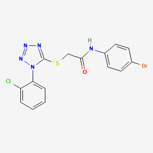 molecular formula C15H11BrClN5OS B3552467 N-(4-bromophenyl)-2-{[1-(2-chlorophenyl)-1H-tetrazol-5-yl]thio}acetamide 