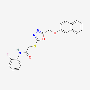 N-(2-fluorophenyl)-2-({5-[(2-naphthyloxy)methyl]-1,3,4-oxadiazol-2-yl}thio)acetamide