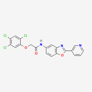 molecular formula C20H12Cl3N3O3 B3552498 N-[2-(3-pyridinyl)-1,3-benzoxazol-5-yl]-2-(2,4,5-trichlorophenoxy)acetamide 