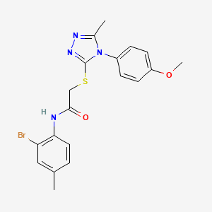 N-(2-bromo-4-methylphenyl)-2-[[4-(4-methoxyphenyl)-5-methyl-1,2,4-triazol-3-yl]sulfanyl]acetamide