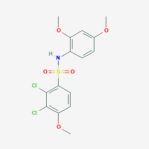 molecular formula C15H15Cl2NO5S B3552564 2,3-dichloro-N-(2,4-dimethoxyphenyl)-4-methoxybenzenesulfonamide 