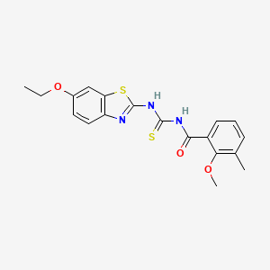 N-{[(6-ethoxy-1,3-benzothiazol-2-yl)amino]carbonothioyl}-2-methoxy-3-methylbenzamide