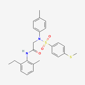 molecular formula C25H28N2O3S2 B3552604 N~1~-(2-ethyl-6-methylphenyl)-N~2~-(4-methylphenyl)-N~2~-{[4-(methylthio)phenyl]sulfonyl}glycinamide 