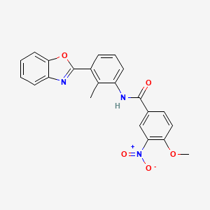 N-[3-(1,3-benzoxazol-2-yl)-2-methylphenyl]-4-methoxy-3-nitrobenzamide