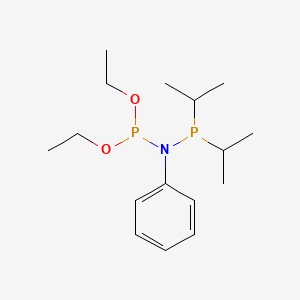 molecular formula C16H29NO2P2 B3552679 diethyl (diisopropylphosphino)phenylamidophosphite 